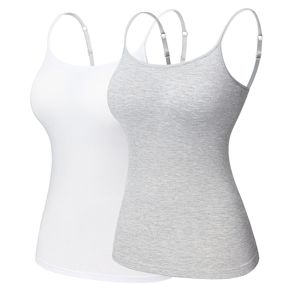 Women's Cotton Camisole with Adjustable Bra