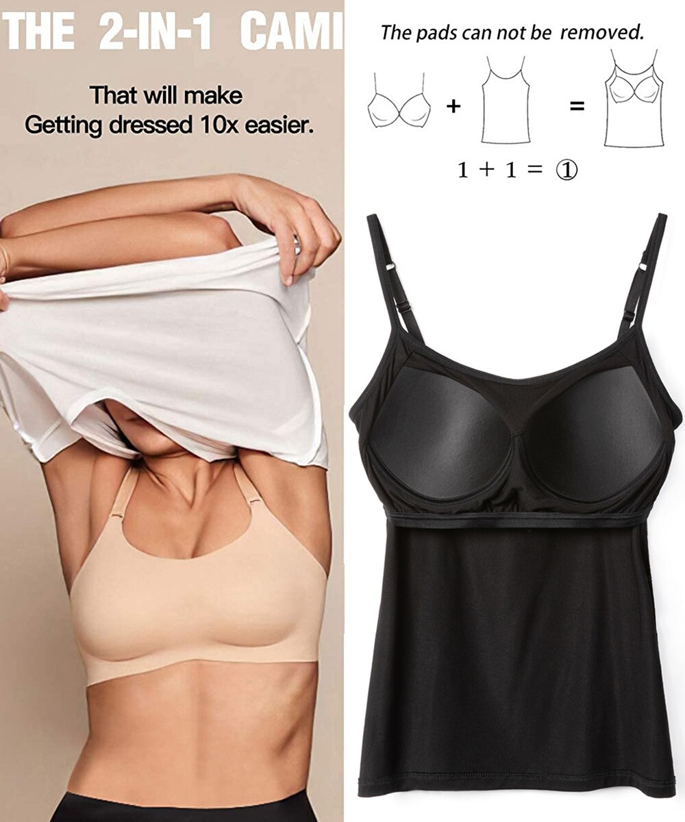 Women's Cotton Camisole with Adjustable Bra