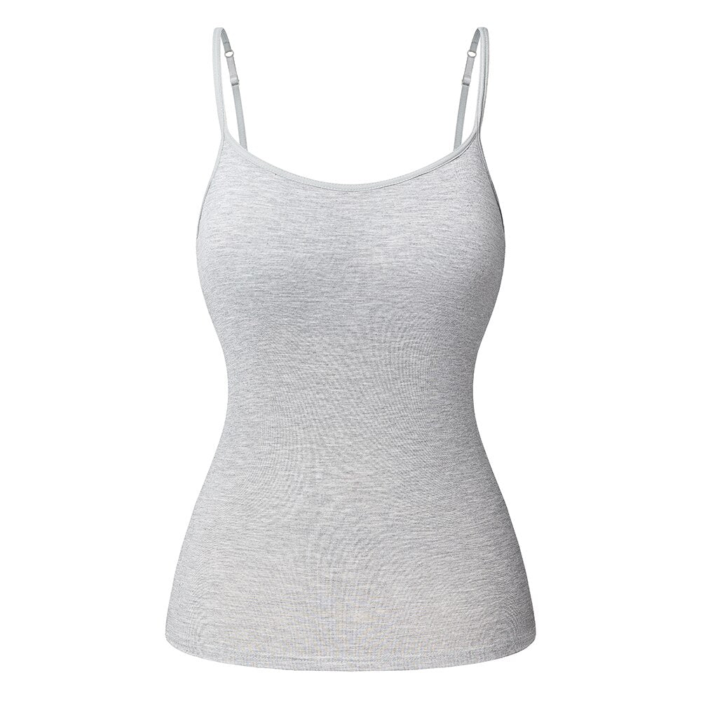 Women's Cotton Camisole with Adjustable Bra