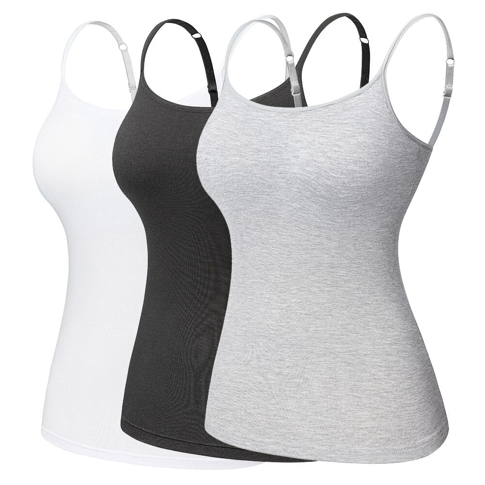 Women's Cotton Camisole with Adjustable Bra