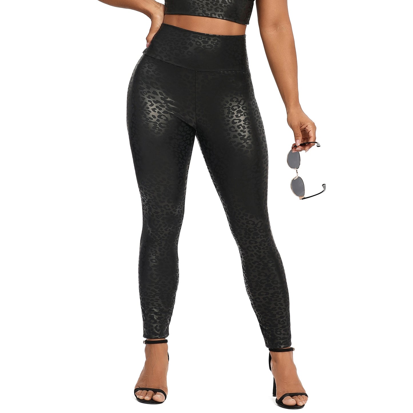 Women Fitness Leather Leggings