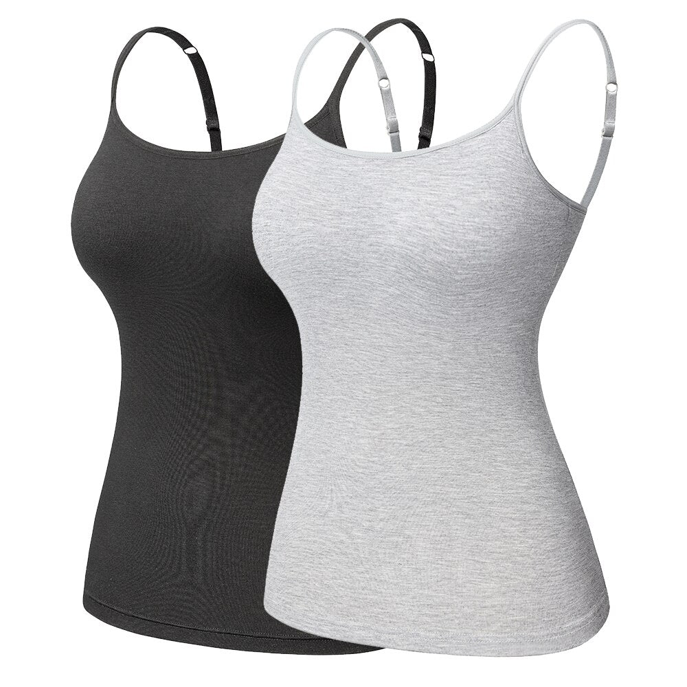 Women's Cotton Camisole with Adjustable Bra