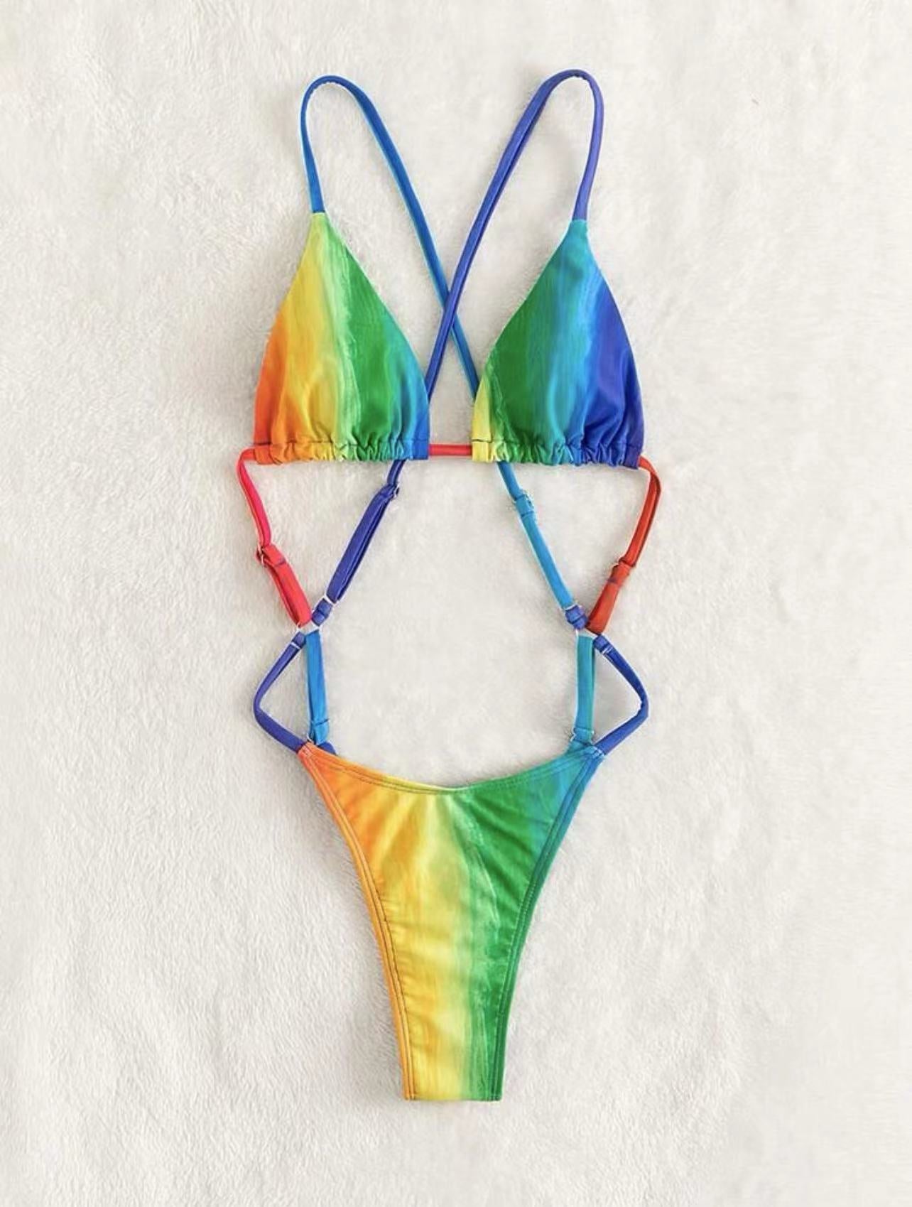 Colorful Patchwork Bikini Swimwear