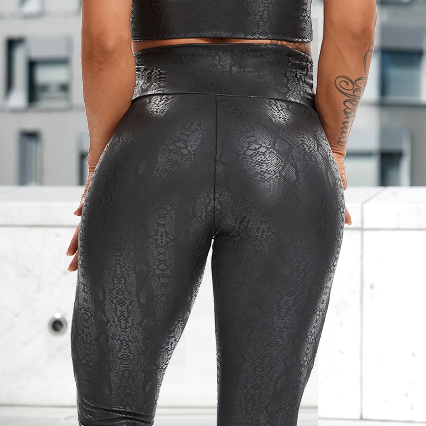 Women Fitness Leather Leggings