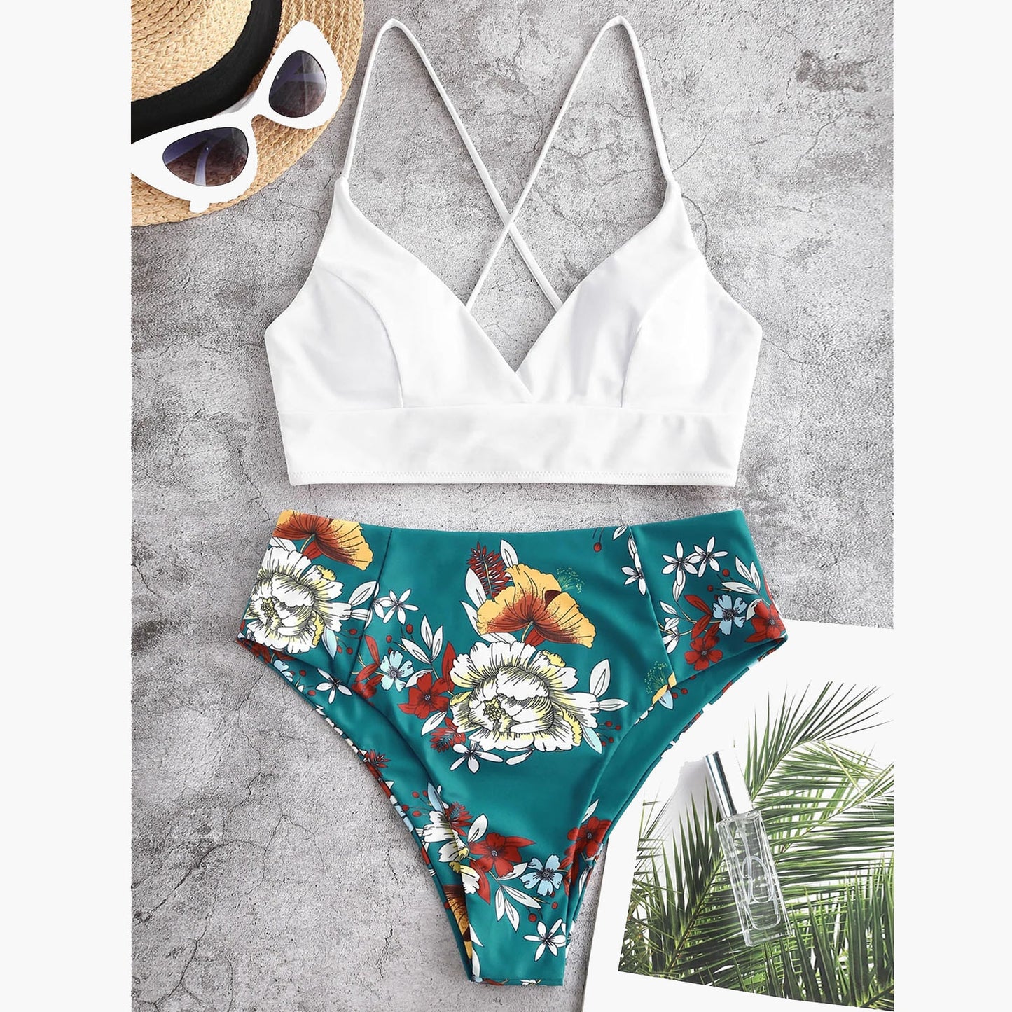 Flower Print Beach Wear Swimming Suit