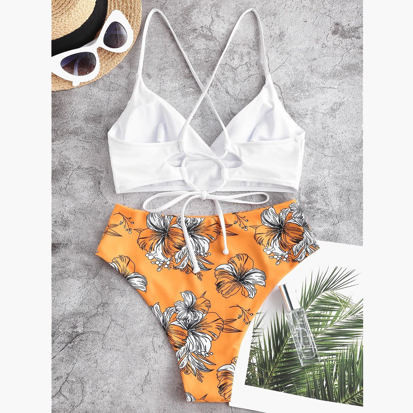 Flower Print Beach Wear Swimming Suit