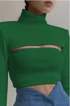 Crop Top Sexy Hollow Out Ribbed Tops Streetwear