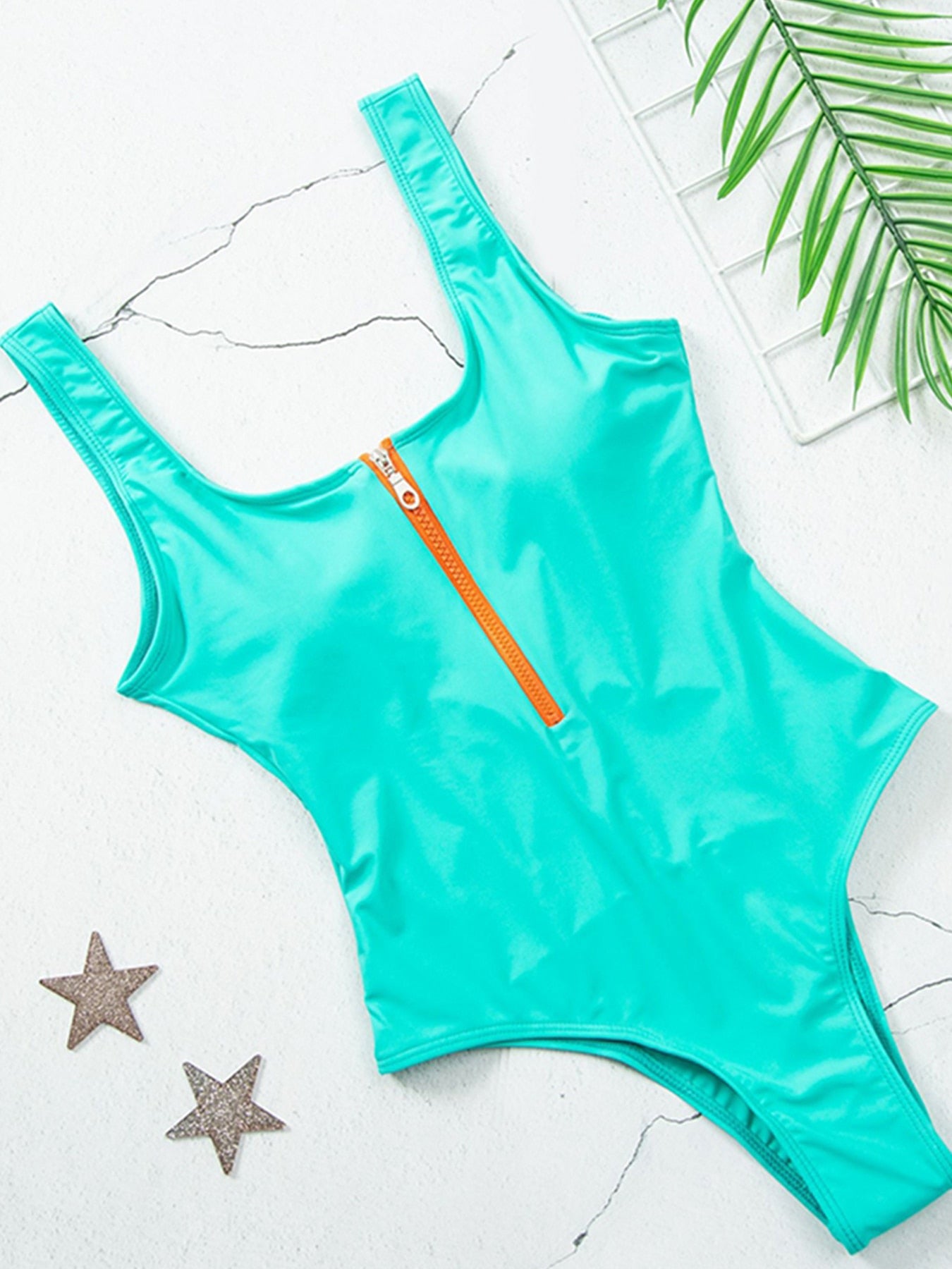 Women Solid Swimwear Bodysuit