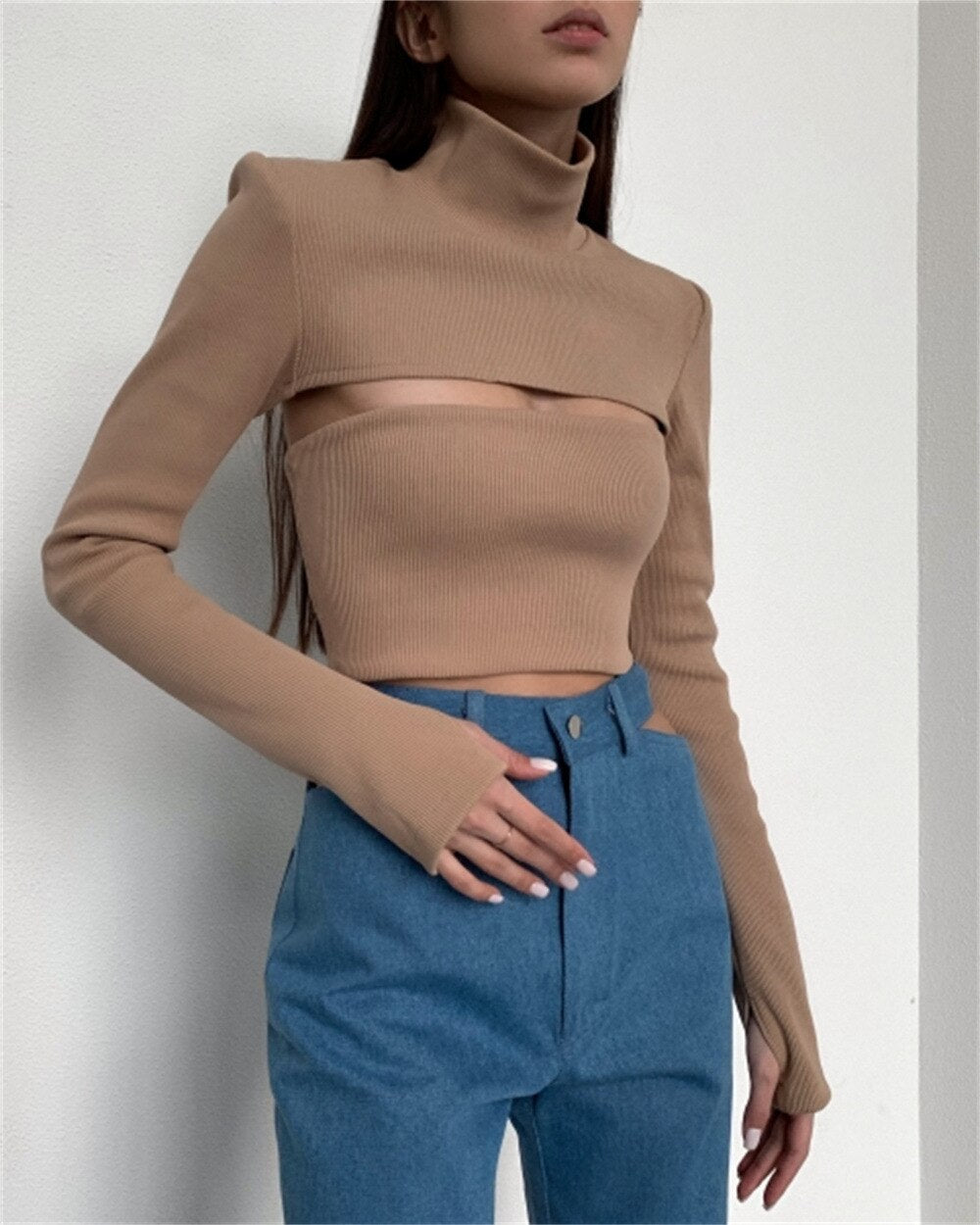 Crop Top Sexy Hollow Out Ribbed Tops Streetwear