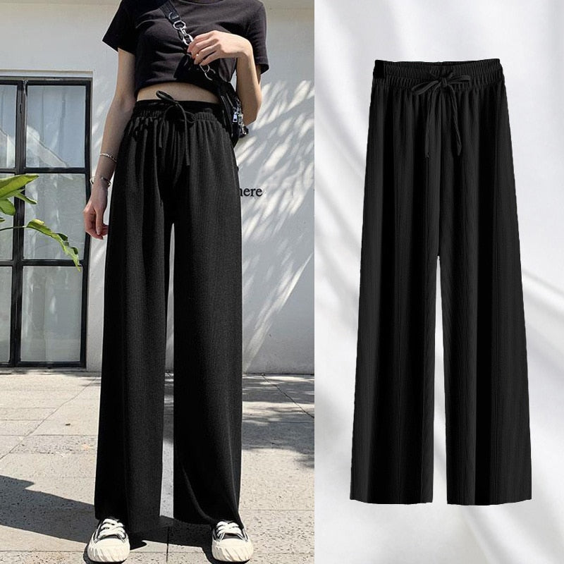 Casual Loose Black Pants